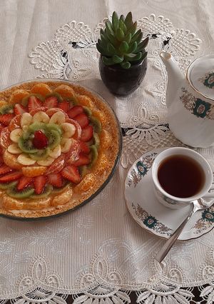 عکسی از دستور تارت میوه بدون پخت