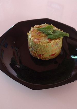 Una foto de Ensalada para acompañar un bifecito de cuadril y un secreto de aderzo