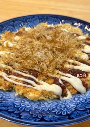 Hình của món Bánh xèo Nhật Bản Okonomiyaki (Tôm, cá ngừ).