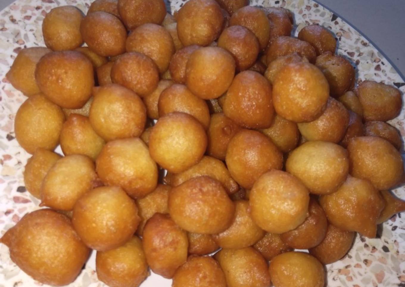 Loukoumades/lukumades (donat yunani) tanpa ulen + syrup madu