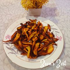 Baked Ripe Jackfruit Chips A picture of Baked Ripe Jackfruit Chips.