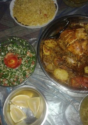 صورة لوصفة دجاج محشي بالفريكه