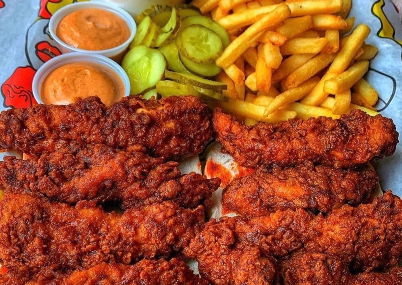 Sauced fried chicken