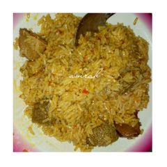 A picture of Jollof din shinkafa.