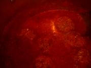 Una foto de albondigas en salsa chipotle