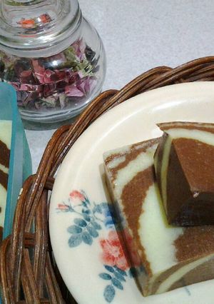 Foto resep Pudding Roti Zebra Mocca Latte