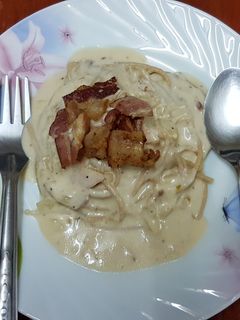 รูปของ สปาเก็ตตี้คาโบนาร่า #ฝีมือลูก