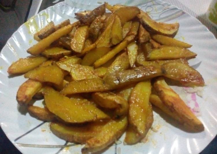 Simple Way to Prepare Any-night-of-the-week Potato wedges#authors marathon#local ingredients