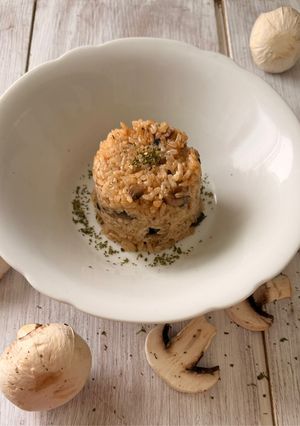 Gombás rizs recept fotója