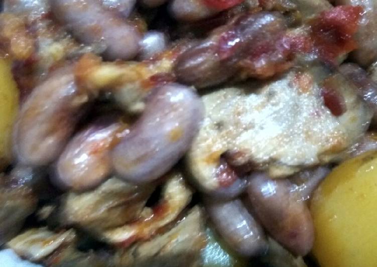 Resep Balado kacang merah ati ampela Anti Gagal