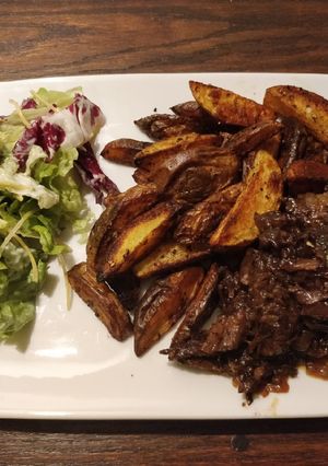 A picture of 'Indonesian' beef stew.