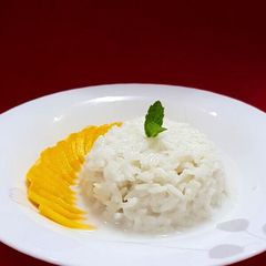 A picture of Thai Mango Sticky Rice.