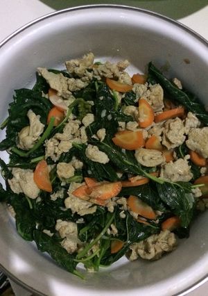 Foto resep Oseng bayam Telur