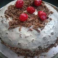 A picture of Eggless Chocolate cake.