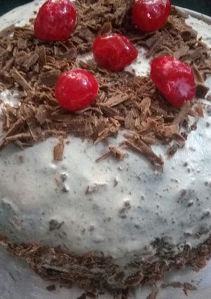 A picture of Eggless Chocolate cake.