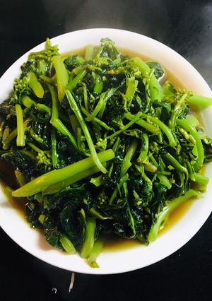 Hình của món Rau Cải làn xào tỏi.