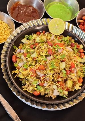 A picture of Cooked Quinoa Chaat.