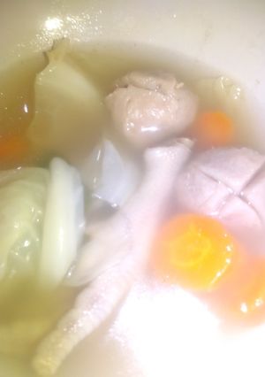 Foto resep Sup ceker ayam bakso #day6
