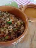 Carne molida con vegetales