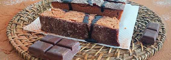 Bizcocho vegano de chocolate en microondas