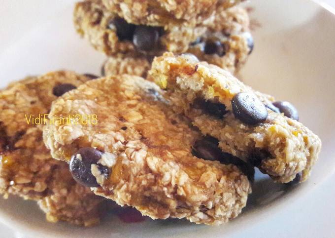 Resep Banana Oatmeal Cookies (2 Bahan Utama) | Cookies Diet Anti Gagal
