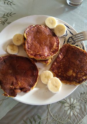 Φωτογραφία της συνταγής Pancakes🥞 με αλεύρι ολικής και μέλι🍯