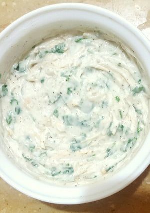 A picture of Chicken Mayo Sandwich Spread😍🌯.