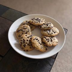 A picture of Chocolate Chip Cookies (with mini chocolate chips).