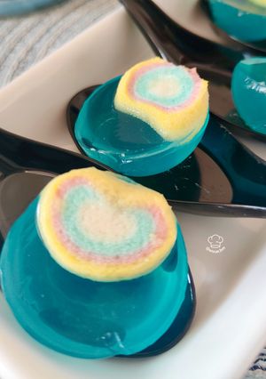 Foto principal de Gelatinas de bebida isotónica con nube multicolor