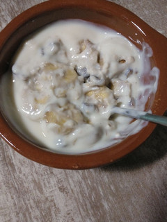 Una foto de Yogur con plátano