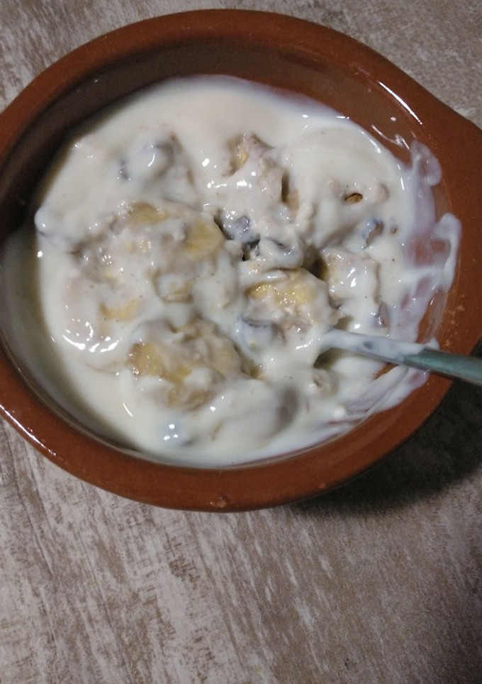 Una foto de Yogur con plátano