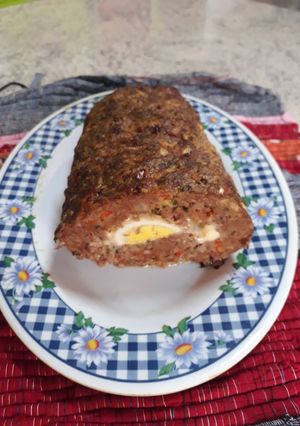 Una foto de Pan de carne relleno, simplemente exquisito.😋😋😋