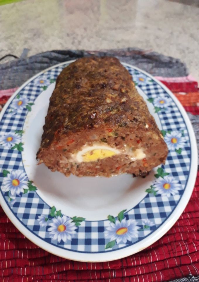 Una foto de Pan de carne relleno, simplemente exquisito.😋😋😋