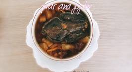 Hình ảnh món Gà ác tiềm quả lê và táo đỏ (Black chicken stew with pear and jujube)
