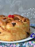 Pan casero relleno con pasas de uva y dulce de batata🧉