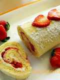 Brazo de gitano con fresas y mascarpone