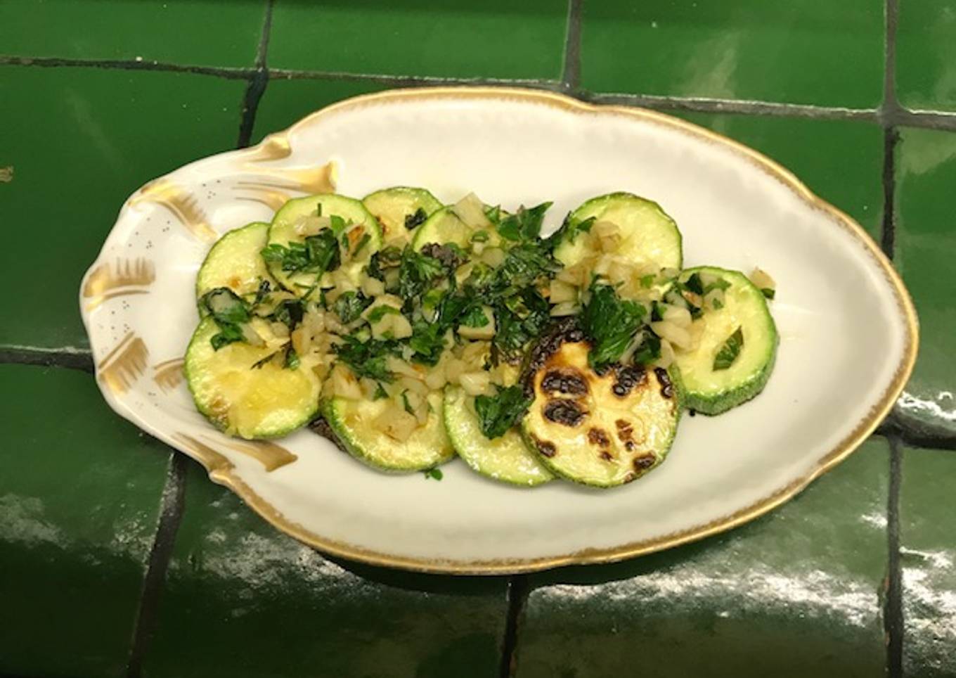 Calabacitas al ajo