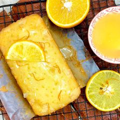 A picture of Orange Drizzle Cake.