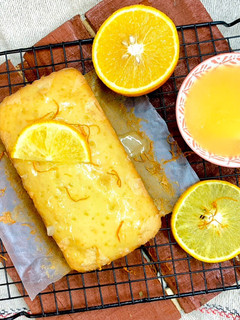 A picture of Orange Drizzle Cake.