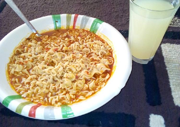 Easiest Way to Make Ultimate Noodles with ginger drink