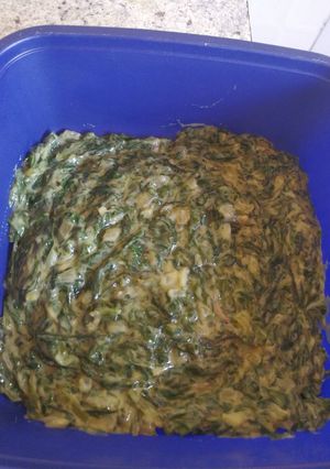 A picture of Creamed spinach.