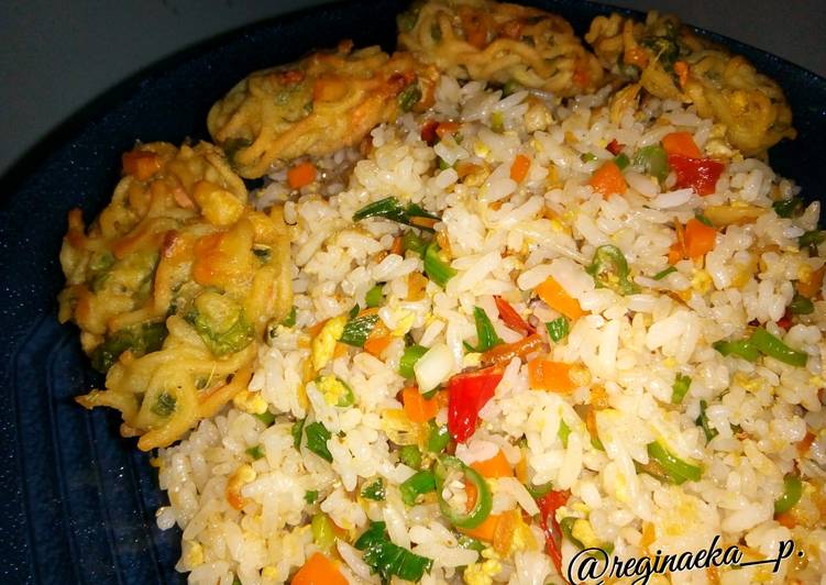 Cara Termudah Menyiapkan Nasi Goreng Udang Rebon mix sayuran Enak
