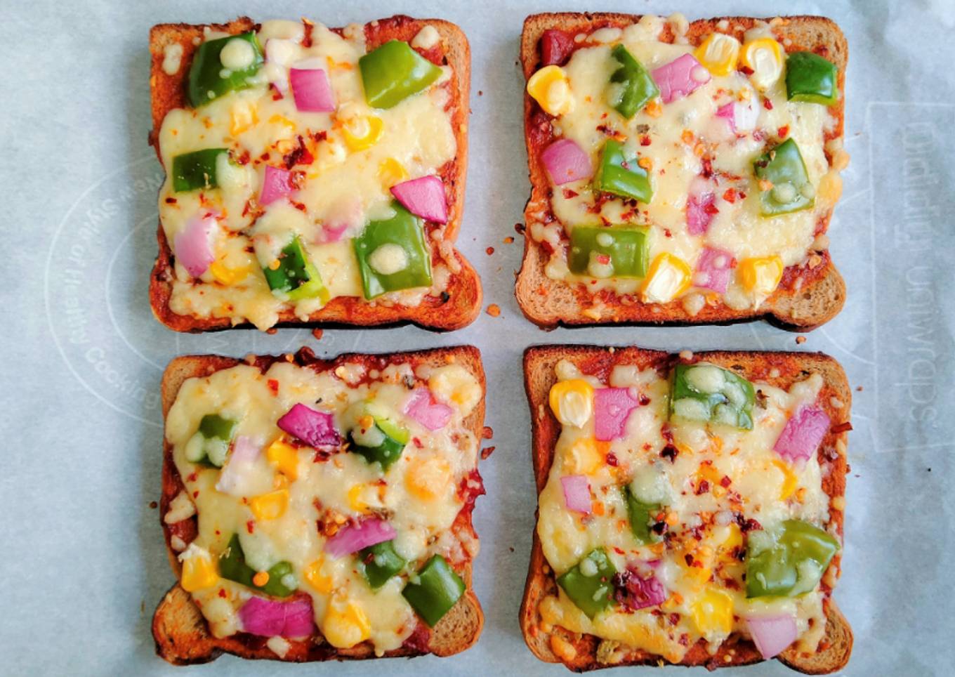 Cheesy Bread Pizza - Easiest Pizza Recipe You Can Make At Home