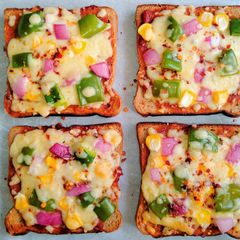 A picture of Cheesy Bread Pizza - Easiest Pizza Recipe You Can Make At Home.