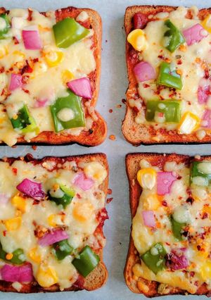 A picture of Cheesy Bread Pizza - Easiest Pizza Recipe You Can Make At Home.