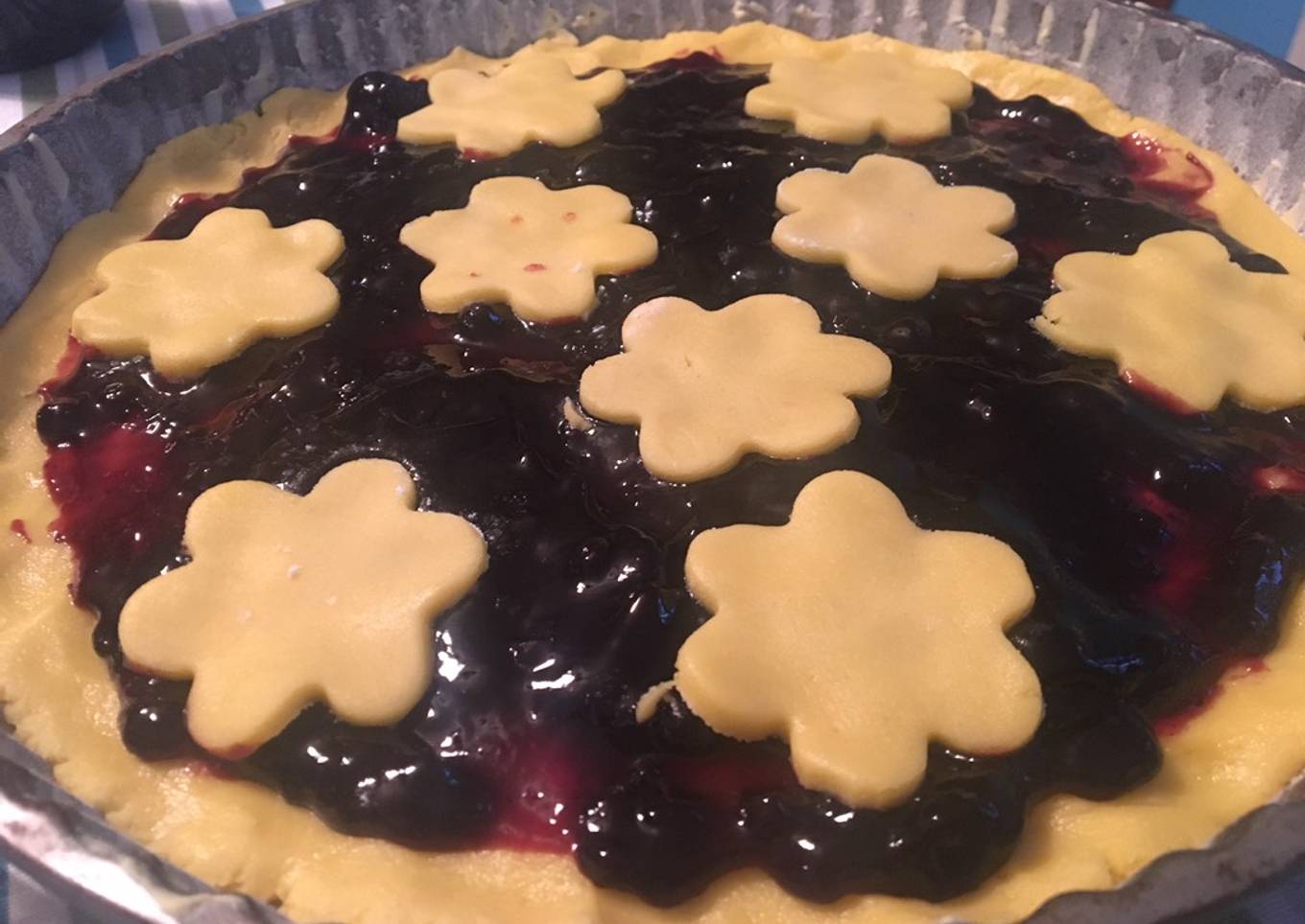 Crostata ai blueberry neri