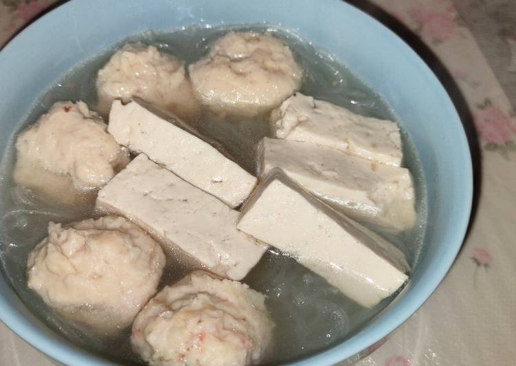 Bakso Ayam udang dengan Tahu & sohun