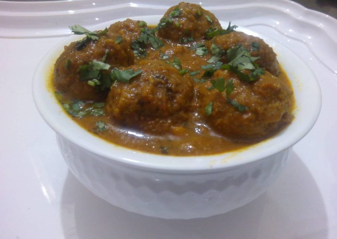 Raw Banana Kofta curry