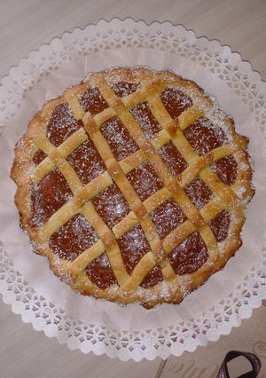Una foto de Pastafrola de dulce de leche