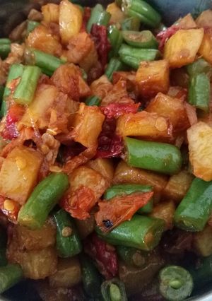 Foto resep Sambal kentang buncis